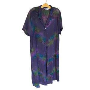 Moka Sheer Duster Kimono Jacket 3X Purple Boho Artsy Layer Festival Wear layers